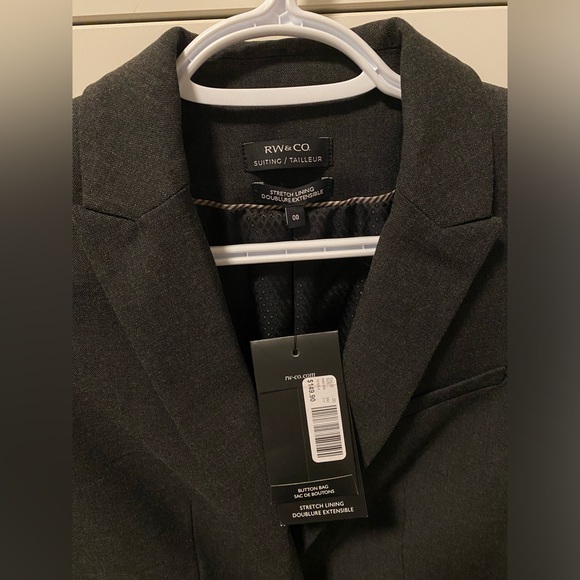 New Dark Grey RW&Co Blazer Size 00 - Picture 2 of 4